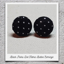 Load image into Gallery viewer, Fabric Button Earrings (click here to see all designs)