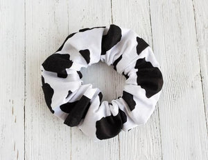 Cow Print Scrunchies