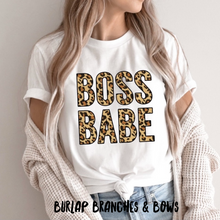 Load image into Gallery viewer, Leopard Letters Boss Babe T-Shirt
