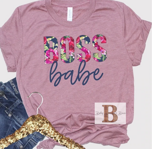 Floral Boss Babe T-Shirt