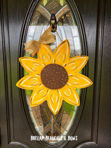 Sunflower Door Hanger Sign