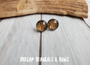 Giraffe Print Earrings