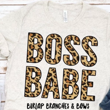 Load image into Gallery viewer, Leopard Letters Boss Babe T-Shirt
