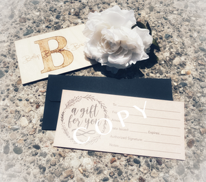 Blank Gift Certificate with envelope