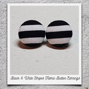 Fabric Button Earrings (click here to see all designs)