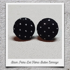 Fabric Button Earrings (click here to see all designs)