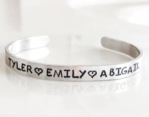 Hand Stamped Cuff Bracelets